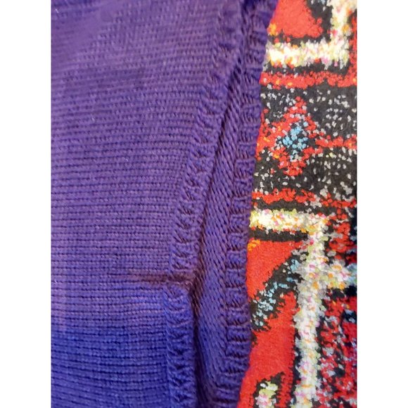 H&M Women's Dark Purple Cowl Neck Sweater Large Italy Wool Blend - Picture 5 of 8